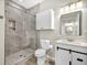 Modern bathroom features a glass-enclosed shower, vanity with sink, and stylish fixtures at 1249 Creek Forest Ln # Bldg 8, Austell, GA 30106