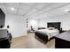 This bedroom features a decorative tile ceiling and contemporary design at 10560 Haynes Bridge Rd, Alpharetta, GA 30022