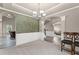 Dining room with stylish archways leading to other living spaces at 7090 River Island Cir, Buford, GA 30518
