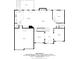 Detailed floor plan showcasing the layout of the home with kitchen, living spaces, and garage at 7090 River Island Cir, Buford, GA 30518