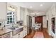 Modern kitchen featuring stainless steel appliances, subway tile backsplash, and a breakfast nook at 1054 Foreststone Sw Way, Marietta, GA 30064
