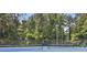 Community tennis court surrounded by lush trees, perfect for outdoor recreation at 1054 Foreststone Sw Way, Marietta, GA 30064