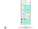 Detailed floorplan showing primary bedroom, laundry, bath, and walk-in closet layouts and dimensions at 579 Brashy St, Woodstock, GA 30188