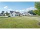 Large backyard featuring a lush green lawn and a covered porch perfect for enjoying the outdoors at 4720 Down Setting Rd, Cumming, GA 30028