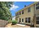 The home features a small patio in the backyard at 429 Mountain View Ln, Woodstock, GA 30188