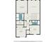 Second floor plan highlighting the bedrooms, bathrooms, hall, and a walk-in closet at 429 Mountain View Ln, Woodstock, GA 30188