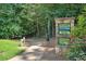 A serene private trail entrance for residents and guests to enjoy nature and outdoor activities at 429 Mountain View Ln, Woodstock, GA 30188