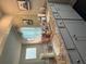 Bathroom with double sinks, granite countertop and large vanity mirror at 4480 Merrigold Way, Fairburn, GA 30213