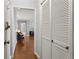 Hallway with closet leading into a living room at 300 Peachtree Ne St # 20 O, Atlanta, GA 30308