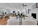 Spacious open living area with hardwood floors, stylish furnishings, and an inviting atmosphere at 4669 Dunover Cir, Atlanta, GA 30360