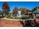 A fountain is the center of attention in this town gathering space at 499 Bishop Ln, Woodstock, GA 30188