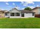 Spacious backyard with lush green lawn and modern home exterior at 3208 Spruce Way, Atlanta, GA 30349