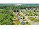 Bird's eye view shows a well-maintained community with green lawns and mature trees at 588 Joneus Dr, Mcdonough, GA 30252