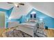Bedroom featuring a white wood bed frame, a dresser and light hardwood floors at 6178 Field Stone Dr, Douglasville, GA 30134