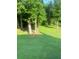 Lush green backyard featuring mature trees and a well-maintained grassy area, perfect for outdoor activities at 751 Stonecreek Way, Stone Mountain, GA 30087
