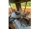 Cozy outdoor seating under a covered patio with comfortable chairs, ideal for gatherings at 751 Stonecreek Way, Stone Mountain, GA 30087