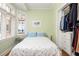 Light filled bedroom featuring hardwood floors and a closet at 737 Barnett Ne St # B6, Atlanta, GA 30306