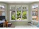 Bedroom with large windows offering lush green views and natural light at 737 Barnett Ne St # B6, Atlanta, GA 30306