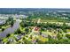 Aerial view showcasing homes near a tranquil pond, offering a blend of residential and natural beauty at 11 Chad Ct, Mcdonough, GA 30253