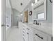 Upgraded bathroom with double sinks, marble counters, and soaking tub at 11 Chad Ct, Mcdonough, GA 30253