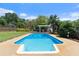 Inviting backyard pool with an adjacent deck area, perfect for relaxing and soaking up the sun at 11 Chad Ct, Mcdonough, GA 30253