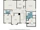 Upstairs floor plan featuring bedrooms, bathrooms, and a walk-in closet for the main bedroom at 3117 Blowing Wind Nw Ct, Acworth, GA 30101