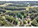 An aerial view of a neighborhood showcasing lush greenery and mature trees on a golf course community at 570 Mcgarity Dr, Mcdonough, GA 30252