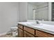 Bathroom with oak cabinets and a large mirror at 52 Sutton Pl, Avondale Estates, GA 30002