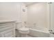 Cozy bathroom featuring a white tub and shower with tiled walls at 1150 Collier Nw Rd # A1, Atlanta, GA 30318