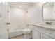 Full bathroom with a tub and shower combination and vanity with white cabinets at 1150 Collier Nw Rd # A1, Atlanta, GA 30318