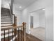 Bright entryway features stairs, hardwood floors and access to bathroom and bedroom at 5440 Howington Ct # 190, Buford, GA 30518