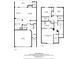 Complete floor plan displays layout with bedrooms, bathrooms, laundry, living, and garage at 109 Creighton Ln, Marietta, GA 30008