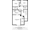 Second story floor plan featuring bedrooms, bathrooms, laundry room and walk in closet at 109 Creighton Ln, Marietta, GA 30008