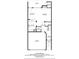 Detailed floor plan showcases layout of kitchen, living room, patio and garage of the home at 109 Creighton Ln, Marietta, GA 30008