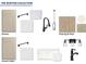 Sample of kitchen cabinets, bathroom tile, granite, and flooring from builder collection at 608 Barnfield Way, Dallas, GA 30157