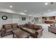 Huge basement including a large sitting area and kitchenette, perfect for multi-generational use at 457 Skiles Ct, Suwanee, GA 30024