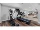 Well-equipped home gym with modern exercise equipment and plenty of natural light at 120 Ashewoode Downs Ln, Alpharetta, GA 30005