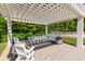 Charming backyard patio with a pergola, outdoor furniture, and well-manicured lawn at 101 Morgan Ln, Canton, GA 30115