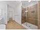 Bathroom featuring glass shower with tile and clear glass door at 4089 Thorndale Ln # 13, Smyrna, GA 30080
