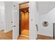 Convenient in-home elevator with wood paneling and flooring, offering accessibility between floors at 4089 Thorndale Ln # 13, Smyrna, GA 30080