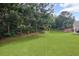 Lush backyard with mature trees and plenty of open space for outdoor activities at 115 Court Xing, Locust Grove, GA 30248