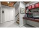 Finished basement space with built-in desk and wood-plank ceiling at 1950 Wenlok Ne Trl, Marietta, GA 30066
