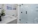 Updated bathroom with subway tile shower, and single sink vanity at 2249 Beecher Sw Rd, Atlanta, GA 30311