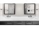 Bathroom vanity features double sinks, white countertops, and matte black hardware at 219 Phillips Ln, Alpharetta, GA 30009