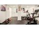 Well-equipped gym with exercise bikes, treadmill, and free weights, perfect for maintaining a healthy lifestyle at 6090 River Chase Cir, Atlanta, GA 30328