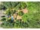 Aerial view of the estate, showing the house, pool, barn, and extensive greenery at 205 Cobb St, Palmetto, GA 30268