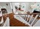Open foyer offering views of the living room, staircase, and hardwood floors, creating a welcoming atmosphere at 205 Cobb St, Palmetto, GA 30268