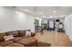 The home gym features hard wood floors, recessed lighting, and plenty of workout equipment at 4971 Fairhaven Ne Way, Roswell, GA 30075