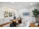 Bright office space with built-in bookshelves, hardwood floors, and neutral decor for a serene workspace at 4971 Fairhaven Ne Way, Roswell, GA 30075