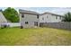 A spacious backyard with healthy grass and a privacy fence, great for entertaining or relaxing outdoors at 231 Silver Fox Trl, Dallas, GA 30157